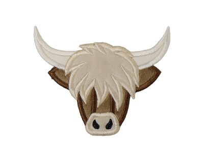 Highland Cow Sew or Iron on Patch - image1